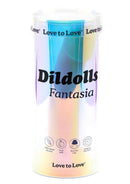 Dildolls Fantasia Silicone Dildo - Glow-in-the-Dark Pastel Rainbow