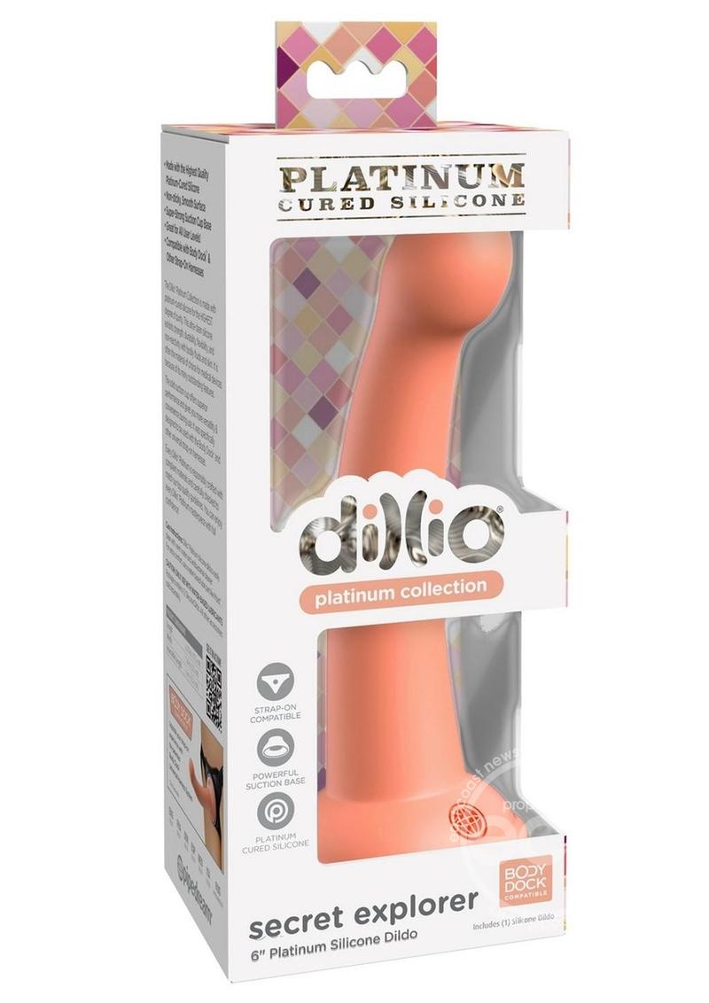 Dillio Platinum Secret Explorer Silicone Dildo 6in