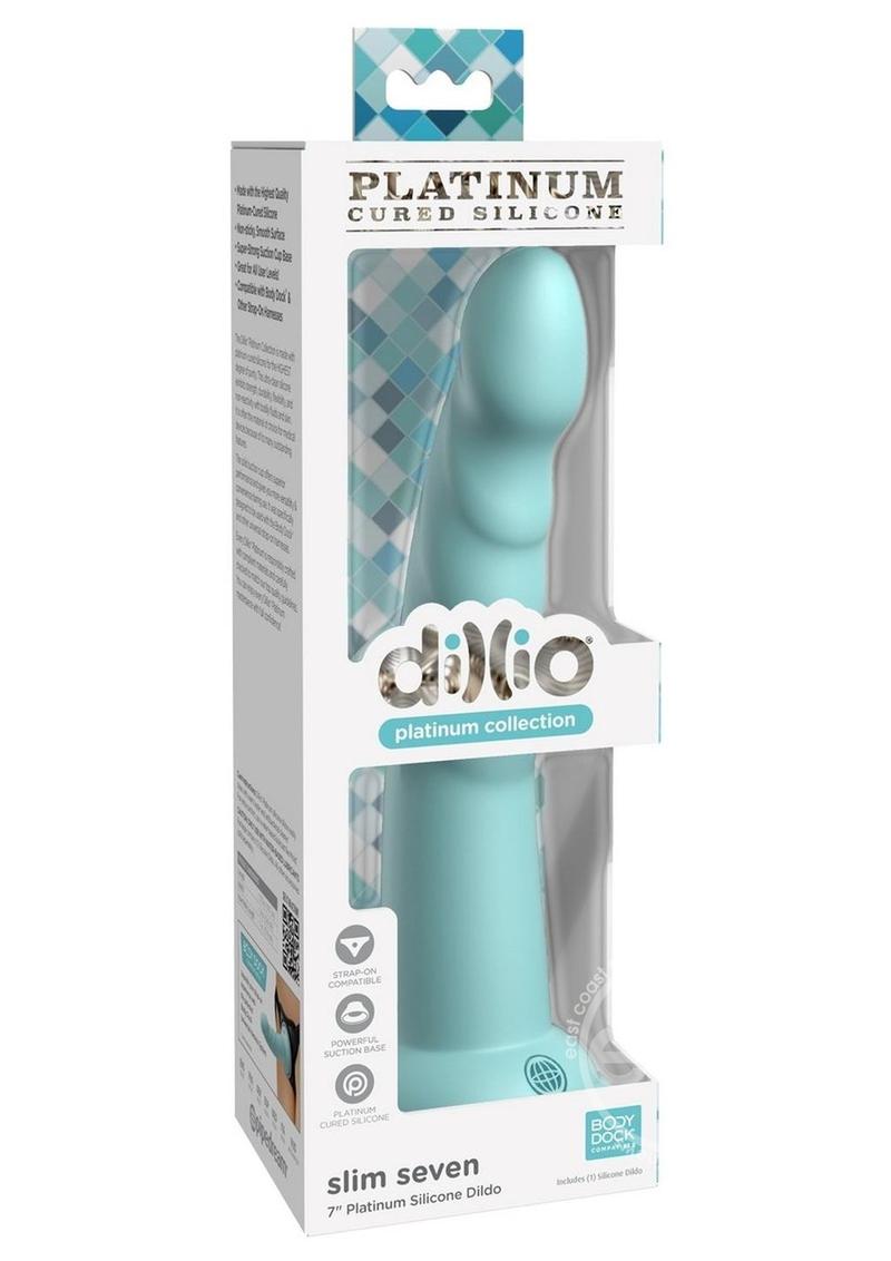 Dillio Platinum Slim Seven Silicone Dildo 7in