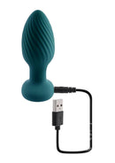 Playboy - Spinning Tail Teaser - Rechargeable Silicone Rotating Anal Plug with Remote Control