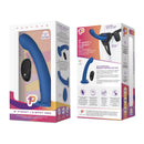 Pegasus Remote Control Silicone Vibrating Dildo & Harness Set - Blue