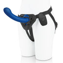 Pegasus Remote Control Silicone Vibrating Dildo & Harness Set - Blue