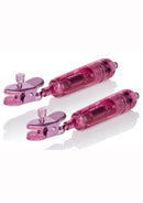 Nipple Play One Touch Micro Vibrating Nipple Clamps - Pink