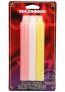 Doc Johnson Japanese Drip Candles - 3 Pack - Pink/Yellow/White
