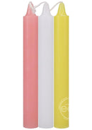 Doc Johnson Japanese Drip Candles - 3 Pack - Pink/Yellow/White