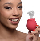 Bloomgasm Wild Rose Silicone Rechargeable Air-Pulsation Clit Stimulator - Red