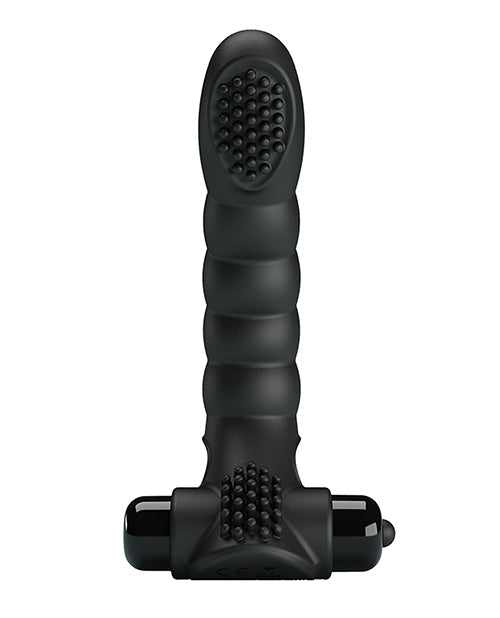 PrettyLove Alexander Silicone Finger Vibrator - Black