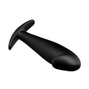 Pretty Love Vibrating Phallic Silicone Anal Plug with Wired Controller - Black