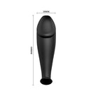 Pretty Love Vibrating Phallic Silicone Anal Plug with Wired Controller - Black