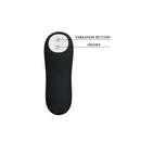 Pretty Love Vibrating Phallic Silicone Anal Plug with Wired Controller - Black