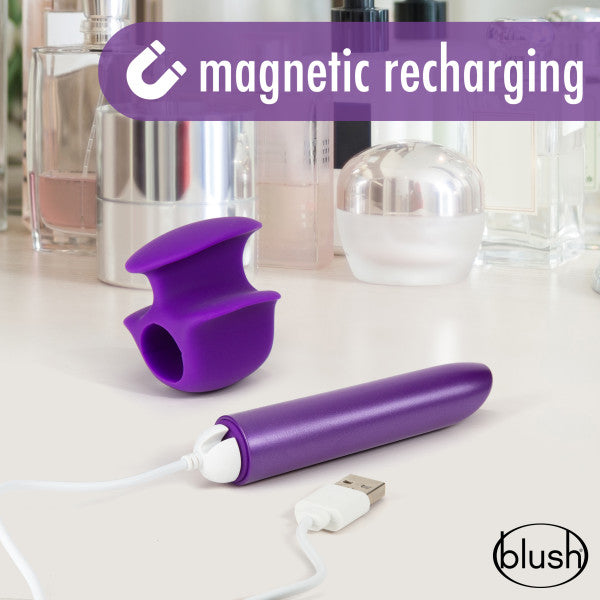 Noje B6 Rechargeable Vibrator with Silicone Sleeve - Iris Purple