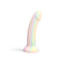 Dildolls Fantasia Silicone Dildo - Glow-in-the-Dark Pastel Rainbow