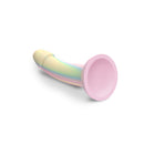 Dildolls Fantasia Silicone Dildo - Glow-in-the-Dark Pastel Rainbow