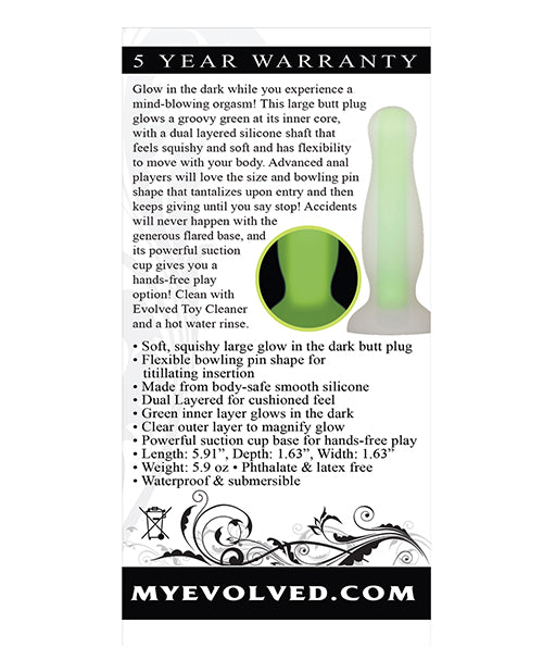 Evolved Luminous Silicone Glow-In-The-Dark Anal Plugs (3 Sizes)