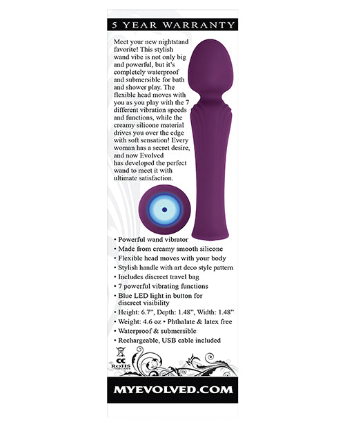 My Secret Wand Rechargeable Silicone Wand Massager - Purple