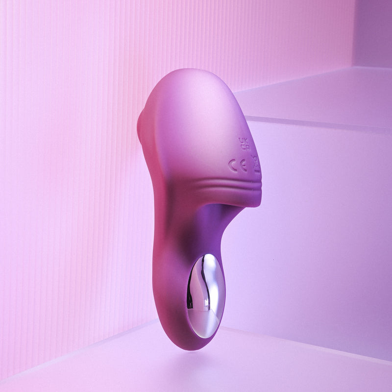 Sucker For You Clitoral Suction Toy with Finger Holder - Purple