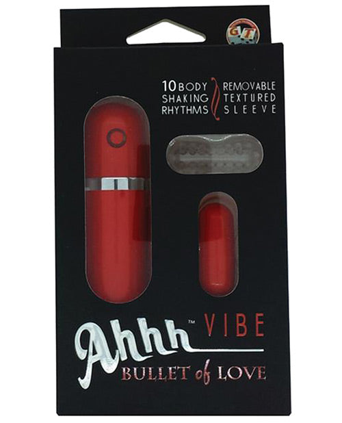 Ahhh Vibe Bullet Of Love Wired Bullet Vibrator with Textured Jelly Sle