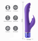 Maia Hailey Silicone Rechargeable Vibrating Dual Stimulator - Purple