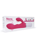 Lovense Nora Bluetooth Rechargeable Silicone Rotating Dual Stimulator - Pink