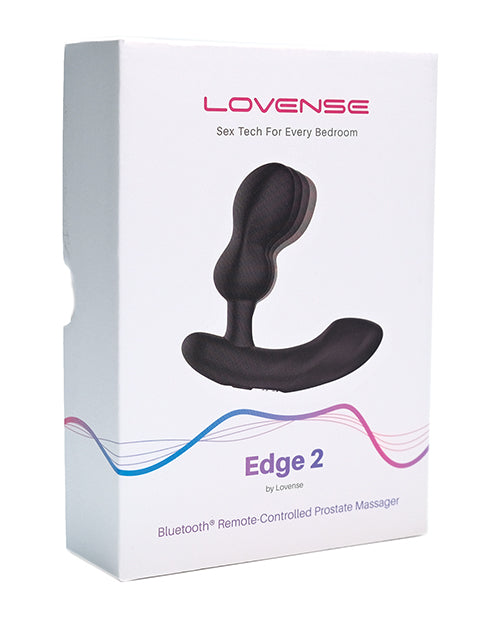 Lovense Edge 2 Bluetooth Silicone Prostate Vibrator Plug - Black