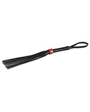 Sultra 14" Leather Flogger - Black/Red