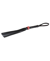 Sultra 14" Leather Flogger - Black/Red
