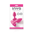 INYA Rechargeable Vibes-O-Spades 3-Piece Anal Plug Kit - Pink