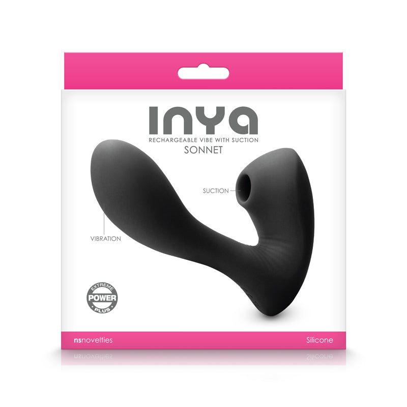 INYA Sonnet Rechargeable Silicone Vibrating Dual Stimulator with Air Pulse