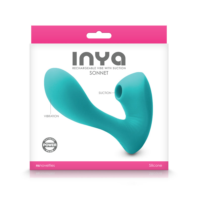 INYA Sonnet Rechargeable Silicone Vibrating Dual Stimulator with Air Pulse
