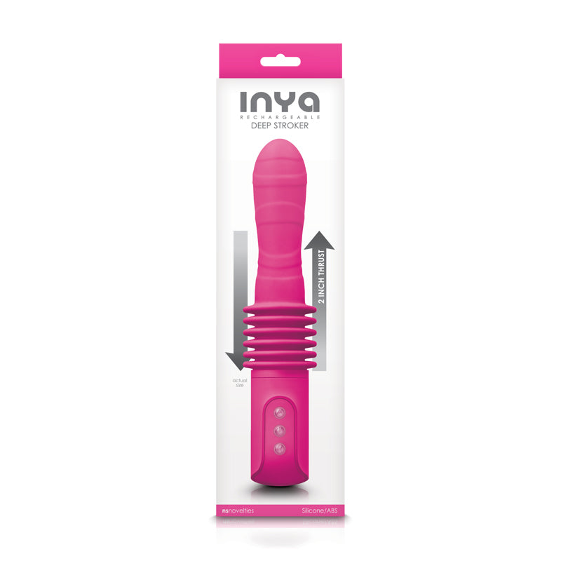 Inya Deep Stroker Silicone Rechargeable Thrusting Vibrator with Handle