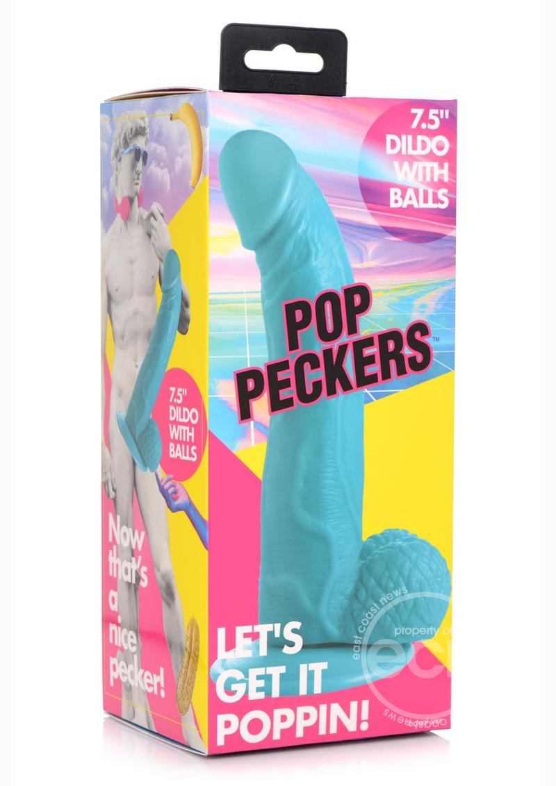 Pop Peckers Dildo with Balls 7.5"