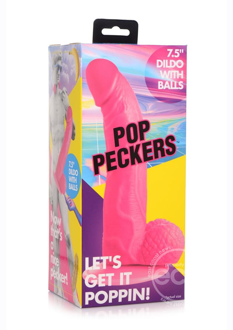 Pop Peckers Dildo with Balls 7.5"