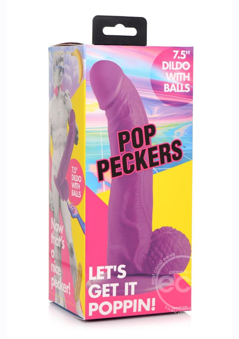 Pop Peckers Dildo with Balls 7.5"