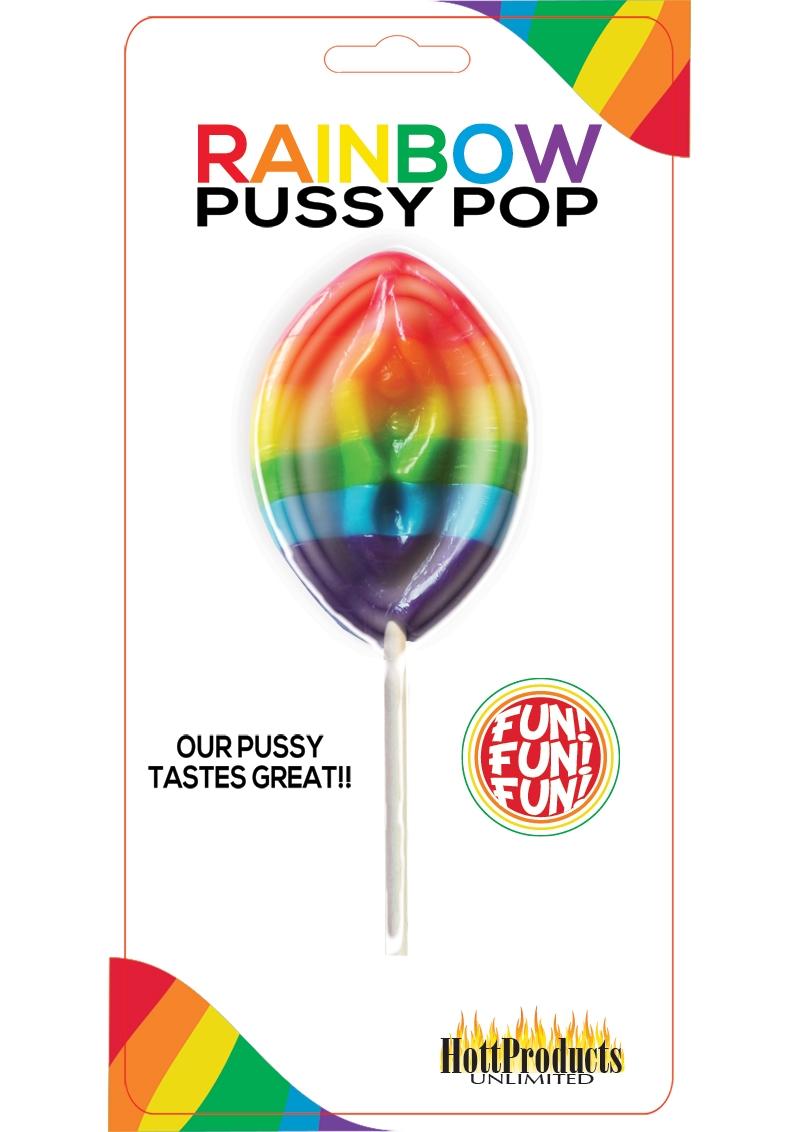 Hott Products Rainbow Pussy Pops Fruity Flavor