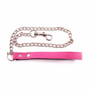 Rouge Leather Lead and Chain