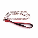 Rouge Leather Lead and Chain