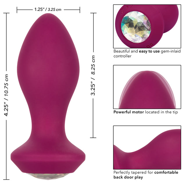 Power Gem Silicone Rechargeable Vibrating Anal Plugs