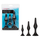 Silicone Anal Starter Kit - 3 pc, Black