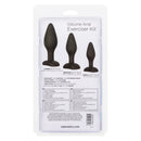 Silicone Anal Exerciser Kit - 3 pc, Black
