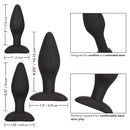 Silicone Anal Exerciser Kit - 3 pc, Black