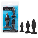 Silicone Anal Exerciser Kit - 3 pc, Black