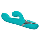 Enchanted Lover Silicone Rechargeable Vibrating Beaded Dual Stimulator - Teal