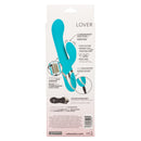 Enchanted Lover Silicone Rechargeable Vibrating Beaded Dual Stimulator - Teal
