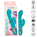 Enchanted Lover Silicone Rechargeable Vibrating Beaded Dual Stimulator - Teal