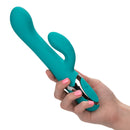Enchanted Lover Silicone Rechargeable Vibrating Beaded Dual Stimulator - Teal