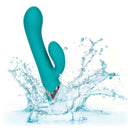 Enchanted Lover Silicone Rechargeable Vibrating Beaded Dual Stimulator - Teal