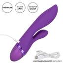 Aura Dual Lover Silicone Rechargeable Vibrating Dual Stimulator - Purple