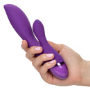 Aura Dual Lover Silicone Rechargeable Vibrating Dual Stimulator - Purple
