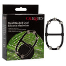 Steel Beaded Dual Silicone Maximizer Ring - Black