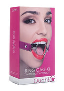 Ouch! Ring Gag XL with Leather Straps
